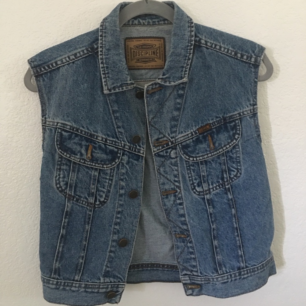 Vintage discipline jeans wear vest